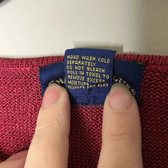 Charter Club Red Knit Short Sleeve Shirt Women’s Size XL - Picture 4 of 5